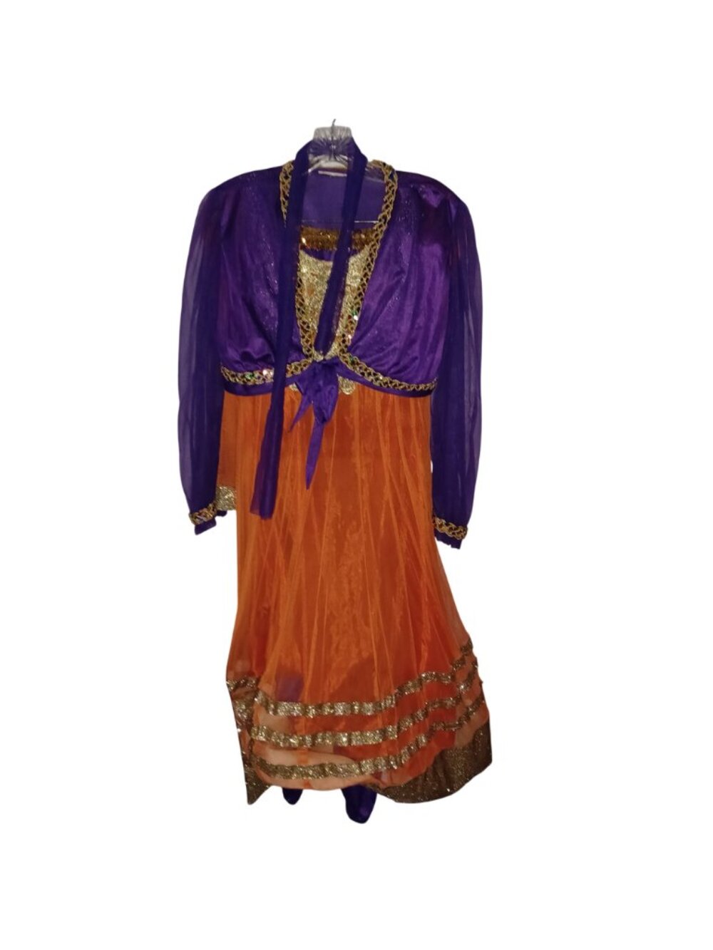 Costume Boho Coordinating Multi Piece Purple Orange Gold Masquerade Women Size 1